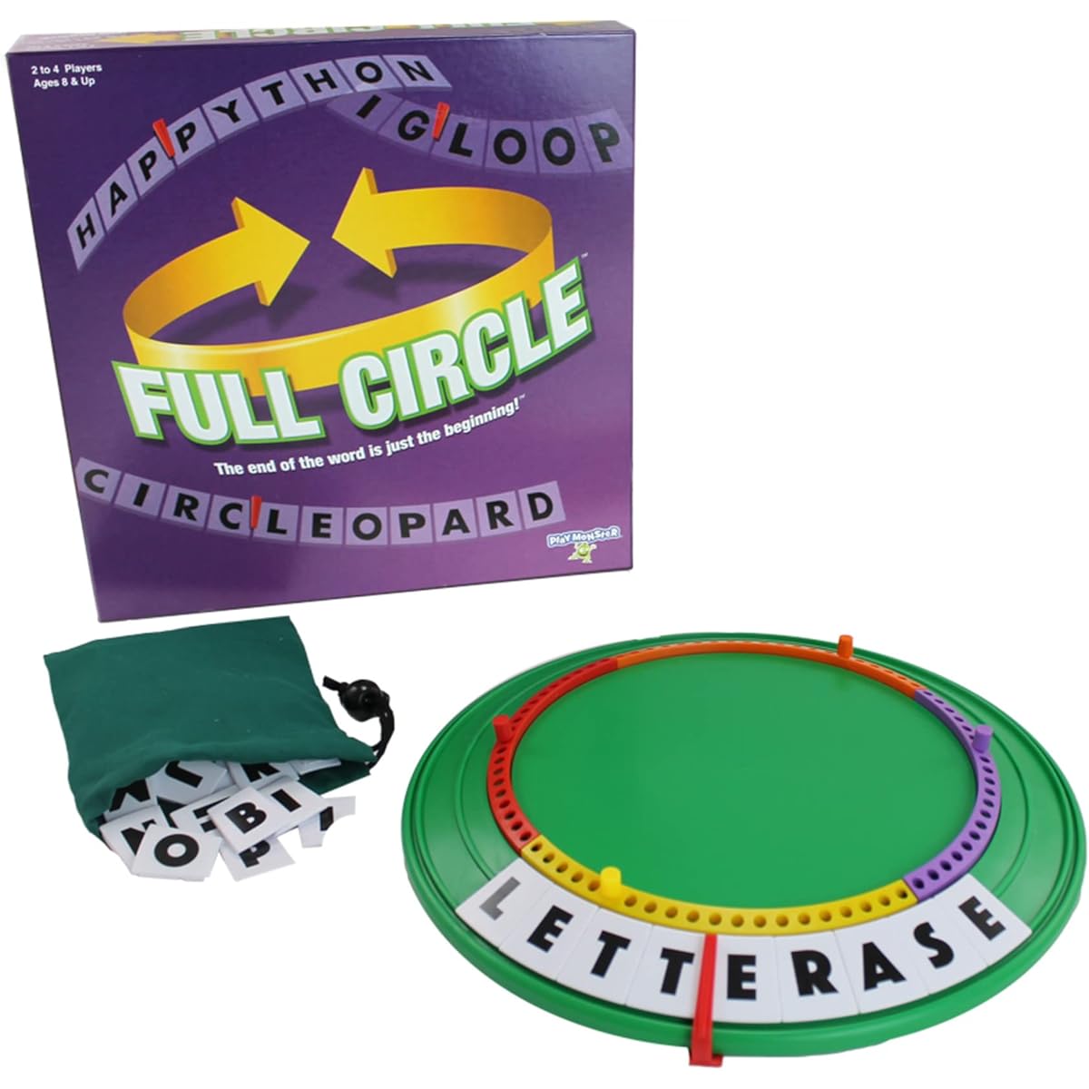PlayMonster Full Circle Game - The end of the word is just the beginning. Purple, Green, White