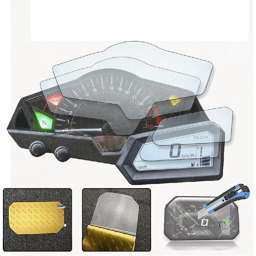 Fits for Kawasaki Ninja 250R 300 Z250 Z300 Z 250 300 Motorcycle Film Instrument Dashboard Speedometer Film Screen Display Film Protector Instrument