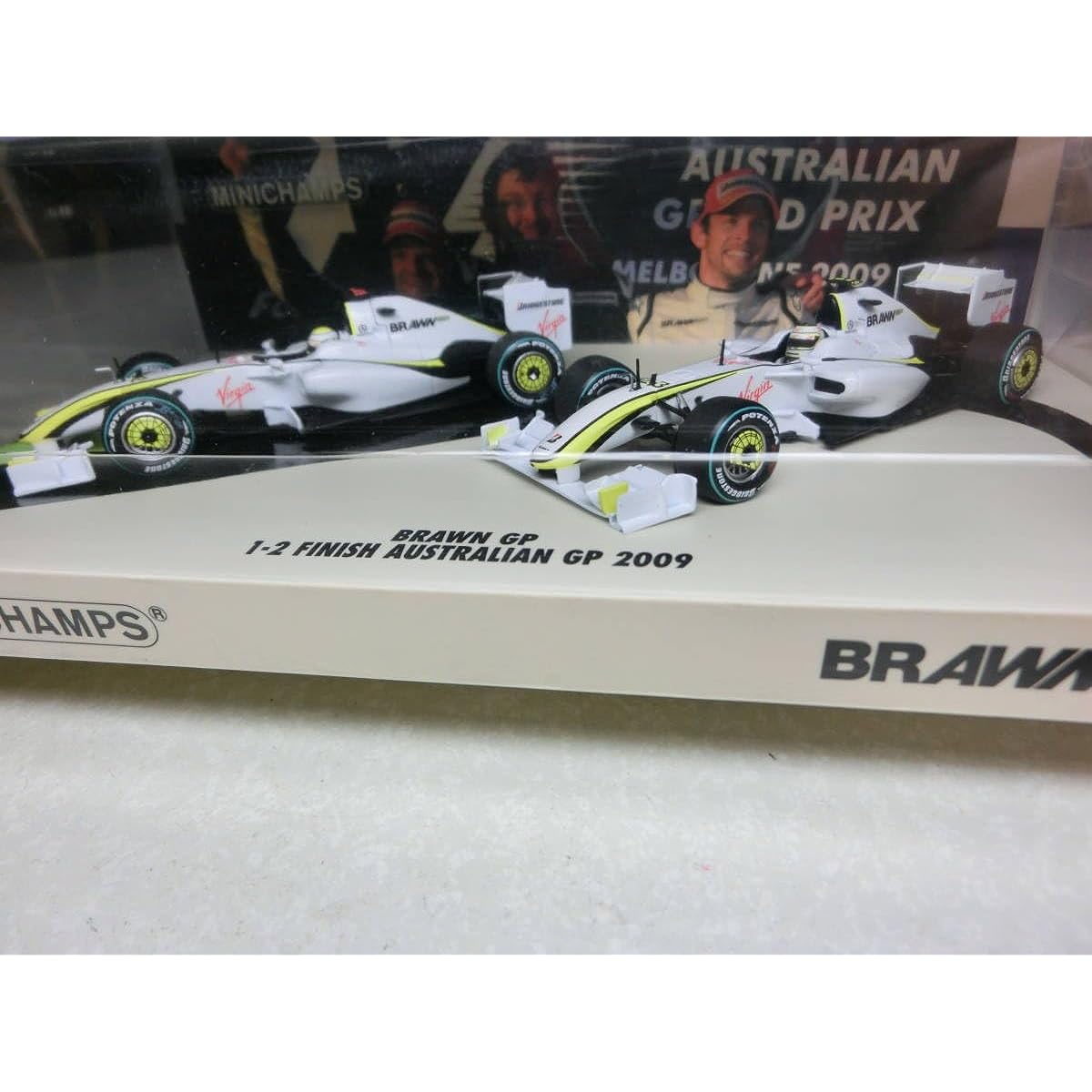 Out of print 12 finish set Brown GP BGP 001 Button & Barrichello