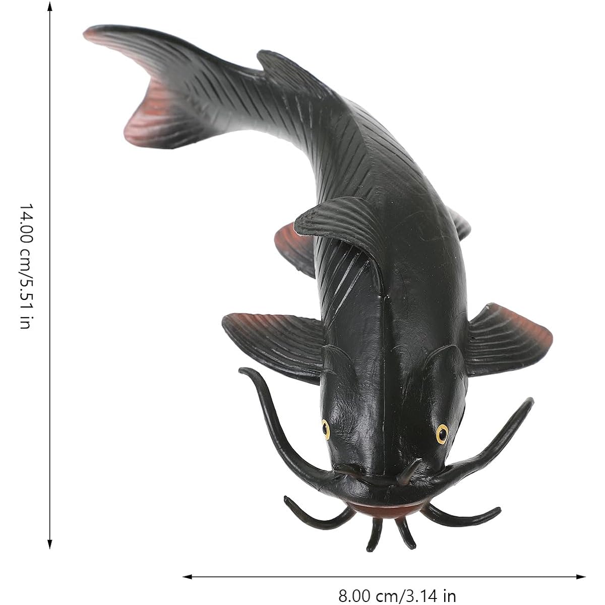 Kisangel Artificial Catfish Model Realistic Catfish Figurine Kids Fish Toy Catfish Cognitive Model