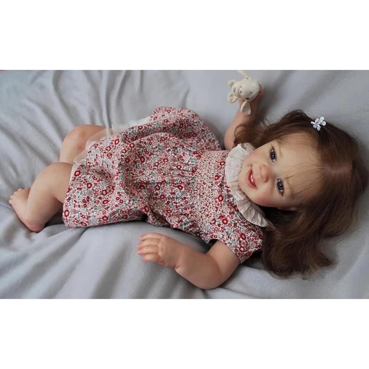 60CM Reborn Baby Doll Realistic Doll Made of High Quality Silicone Soft Full Body Reborn Baby Baby Doll Handmade Newborn Baby Gift Girl Gift Parent-Child Game