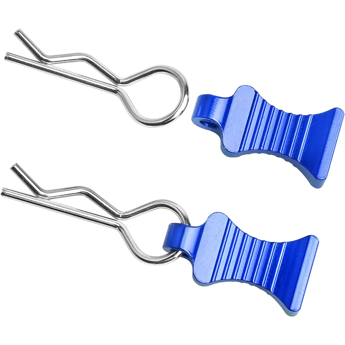 1/10 RC Body Clip Pins with Pull Tabs for Traxxas TRX4 Axial SCX10 Redcat RC Scale Car Crawler Truck Body Shell Post Mount Replacement 4 Pack (Navy Blue)
