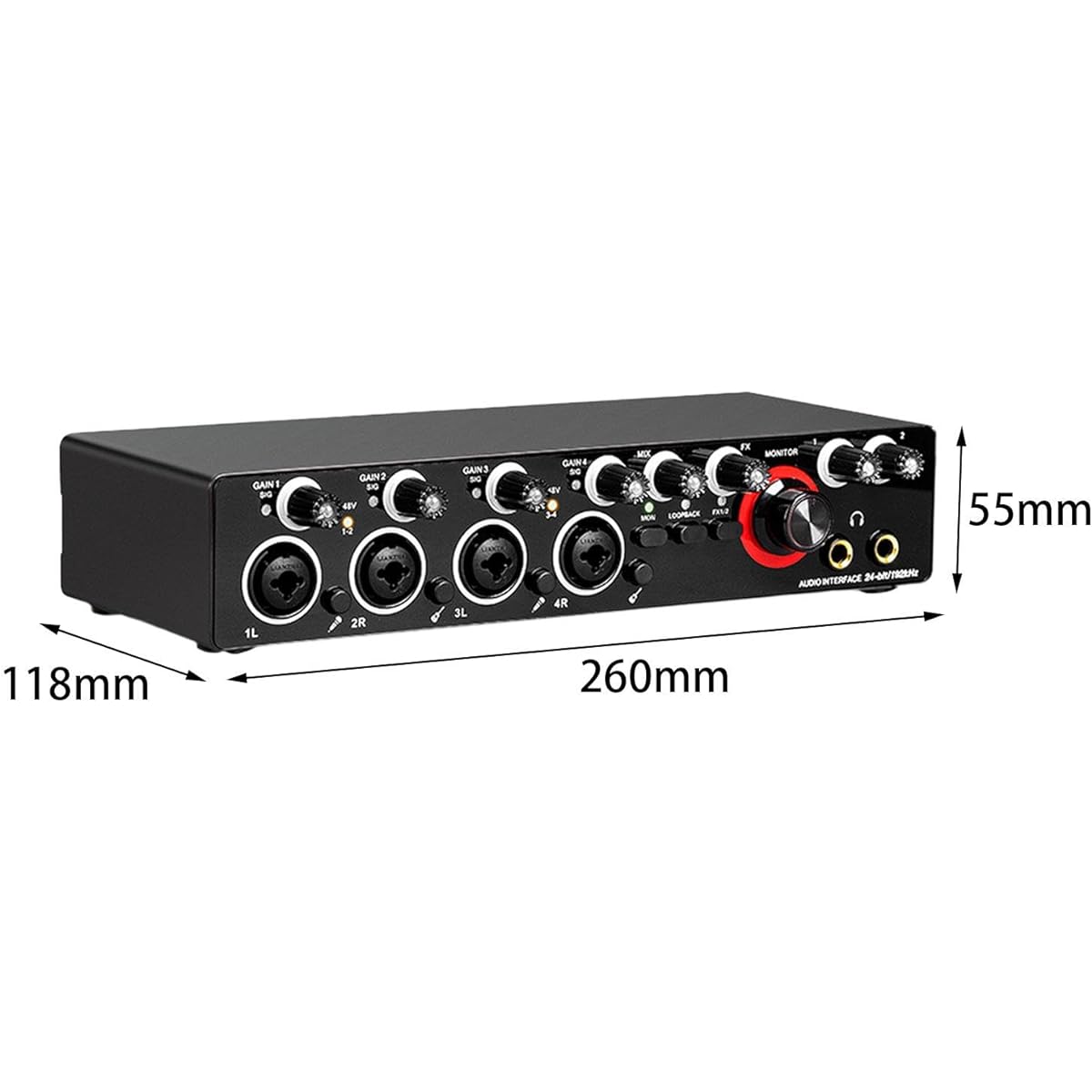 Oshhni Sound Card Home Channel Audio Interface for Streaming