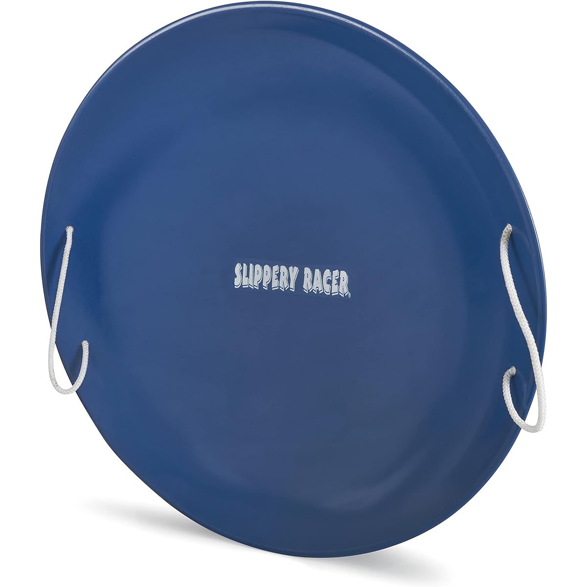 Slippery Racer ProDisc 26" Heavy Duty Aluminum Ferro Alloy Metal Kids Winter Saucer Snow Sled with Rivets and Soft Grip Rope Handle (Blue)