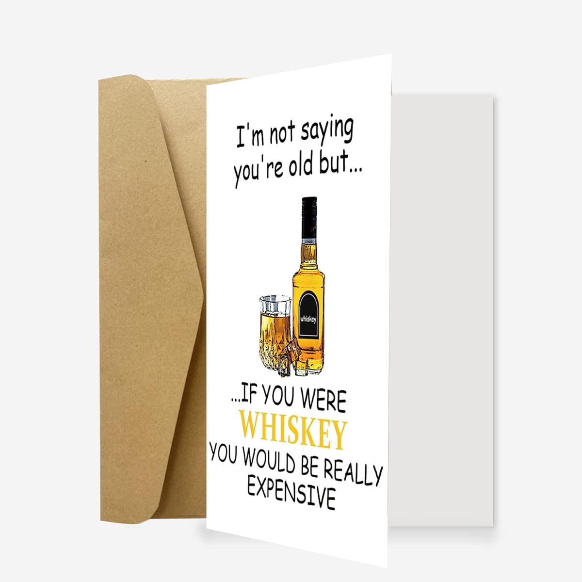 Valentine's Day Cards Funny Whiskey Birthday Cards for Men and Women Happy Birthday Cards for Husband Boyfriend Wife I Am Not Saying You Are Old Fun Original Cards for Family Valentine Gifts Funny