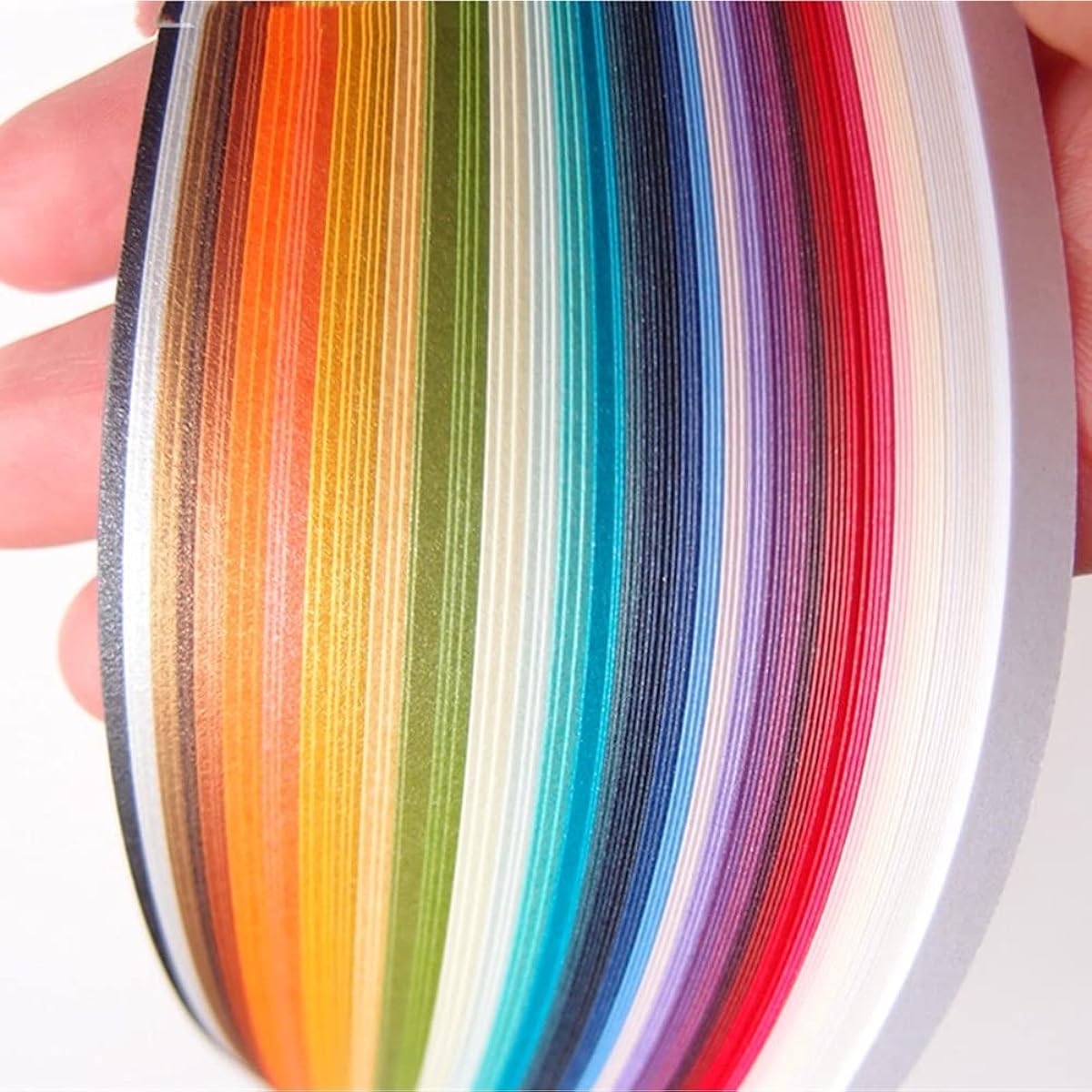 ODETOJOY 60 Sheets 5mm Quilling Paper Metallic Paper Strips 5mm Roll for Craft Card Making Single Color Quilling Strips (Orange)