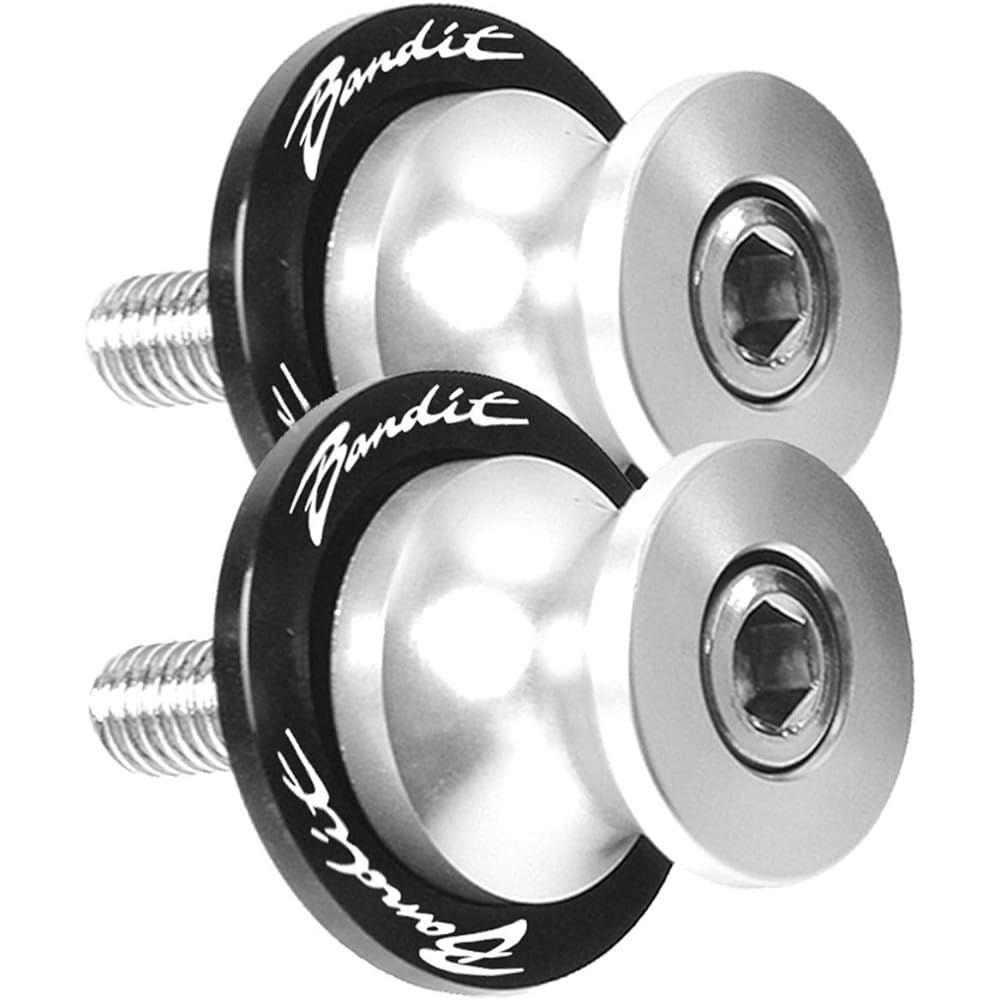Motorcycle Swing Arm Spool Slider Motorcycle 8MM Stand Swing Arm Spool Slider Stand Screw Suzuki Bandit 1250 1200 250 400 600 600S 650 GSF650 (Color : Gray)