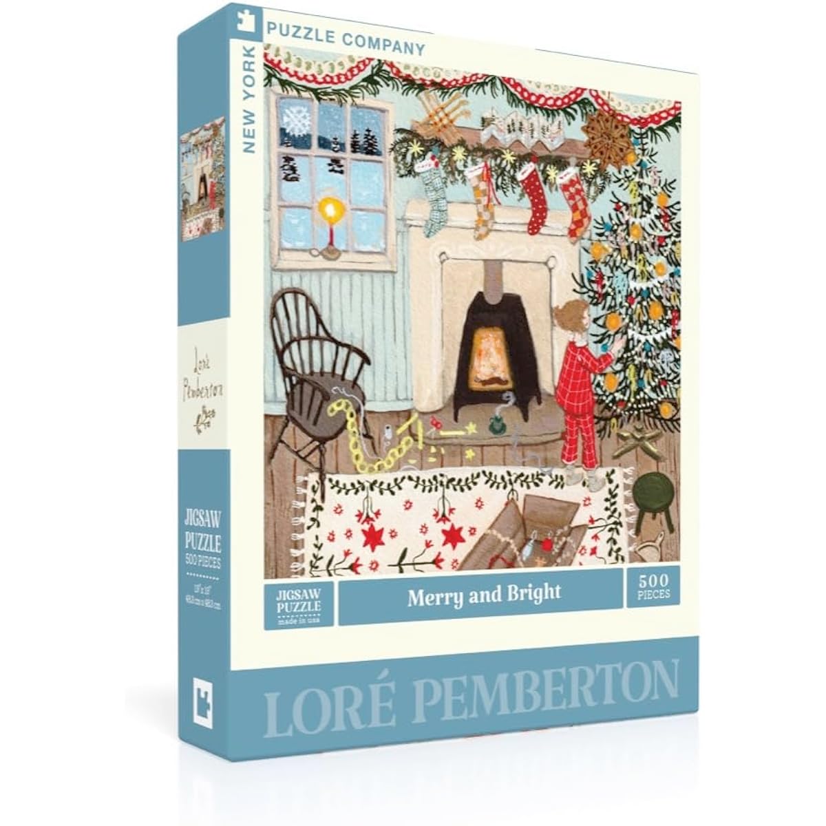 New York Puzzle Company - Loré Pemberton Merry and Bright Jigsaw Puzzle 500 Piece