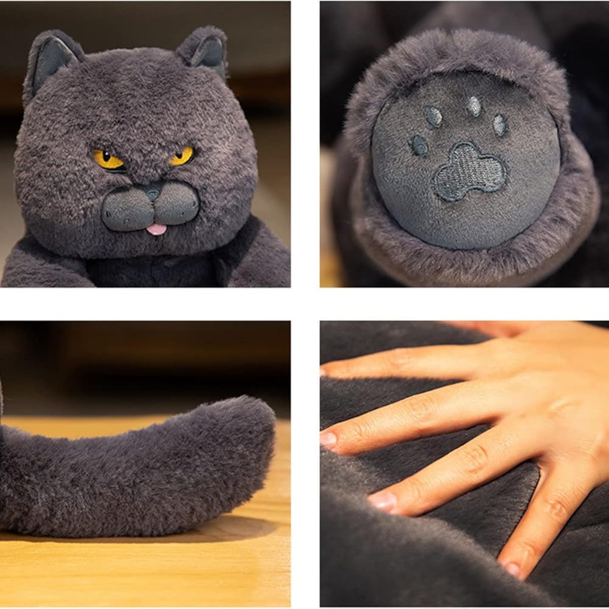 Plush toy, cat, body pillow, British shorthair, doll, soft to the touch, large, fun, nap pillow, soft, Children's Day, back support, sleeping together, celebration, Christmas, present, cute, sewn, fluffy, 80cm, soft, soothing, blue, Shichi-Go-San, gift