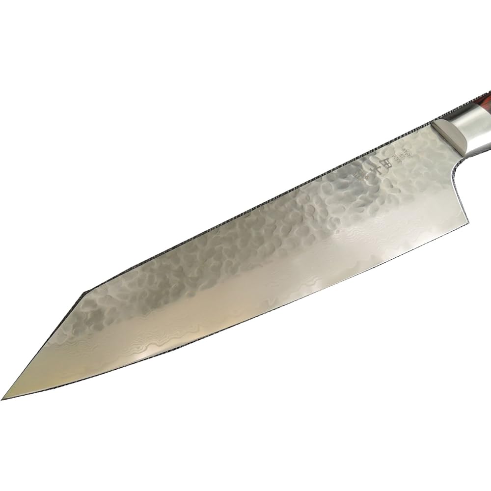 Takayuki Sakai Hammered Damascus VG10 Interrupt 33 Layer Sword-shaped Gyuto 190mm 07400