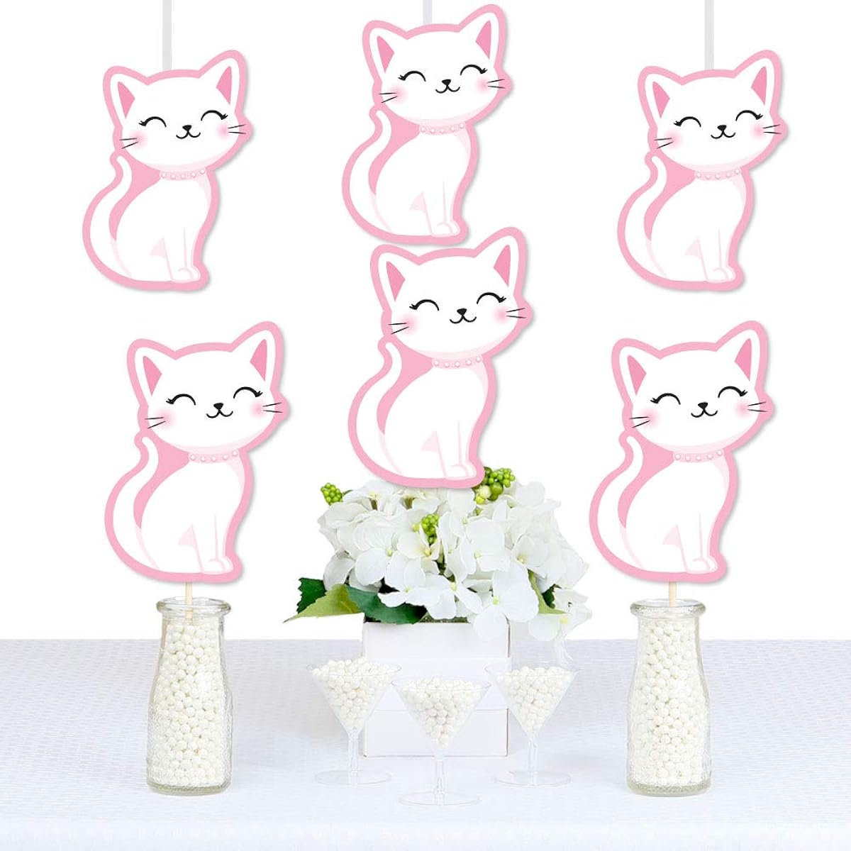 Big Dot of Happiness Purr-fect Kitty Cat - Decorations DIY Kitten Meow Baby Shower Birthday Party Essentials - Set of 20
