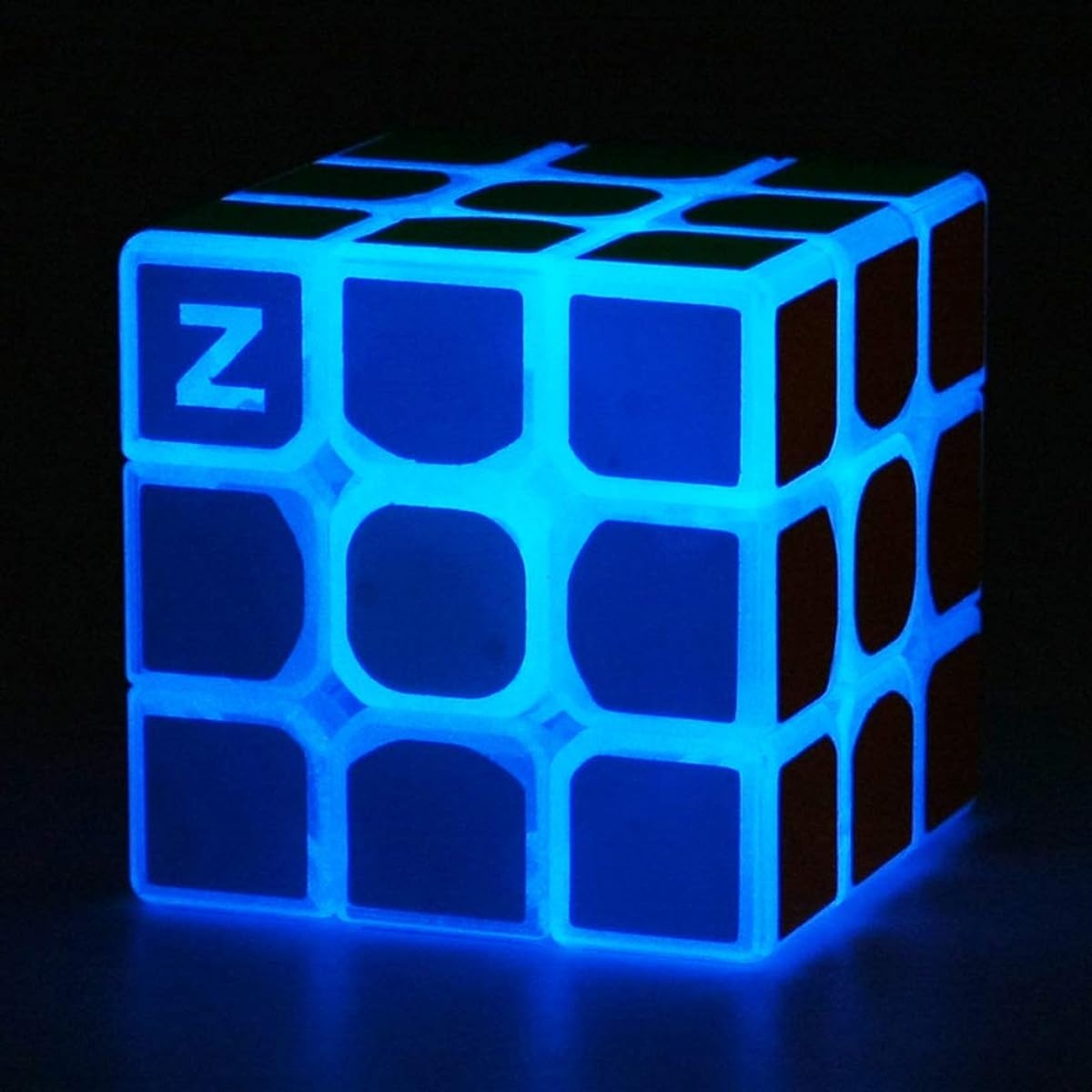TANCH Glow in the Dark speed Cube 3x3x3 Magic Cube Puzzle Toy Half transparent