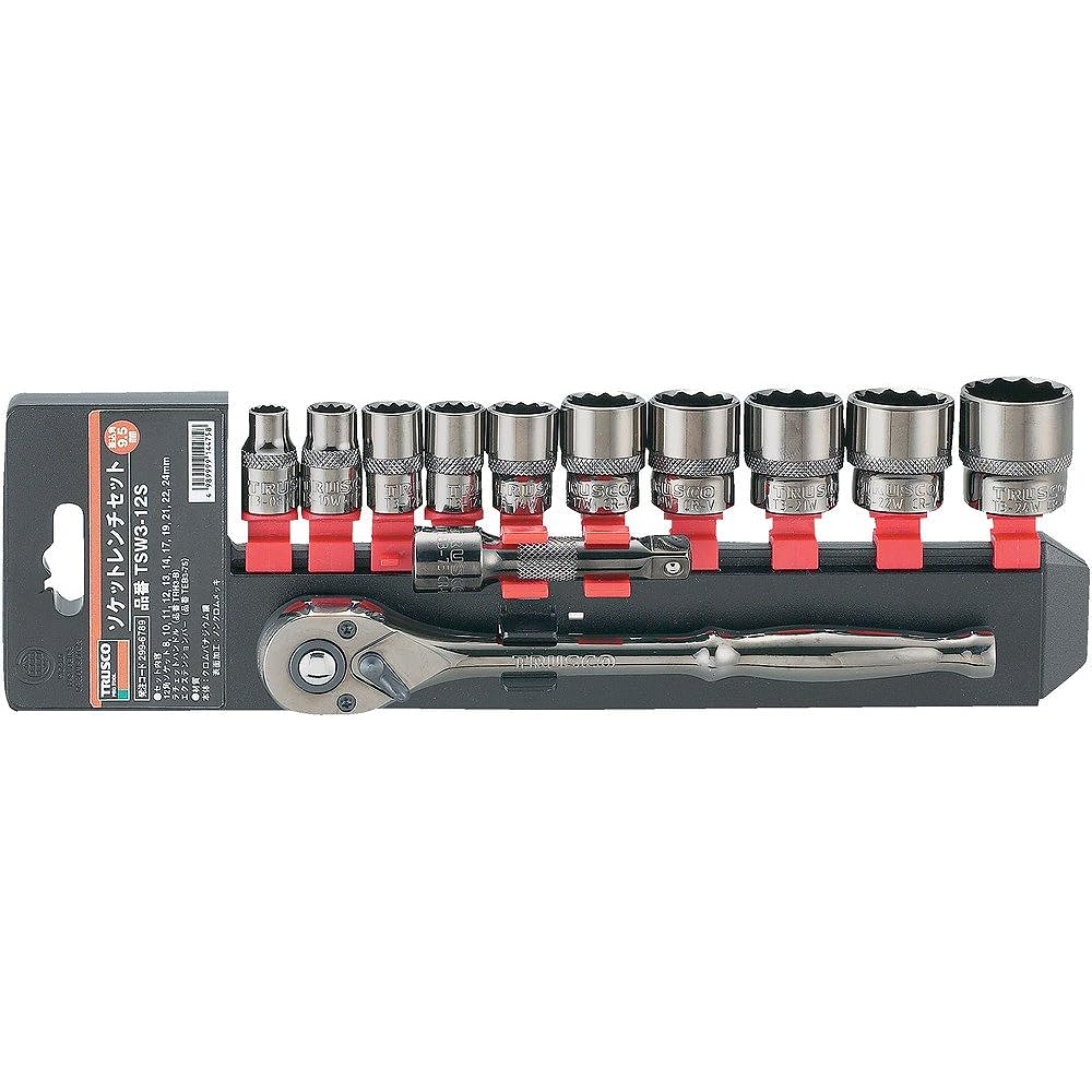 TRUSCO Socket Wrench Set 12 Square Type Drive Angle 9.5 11S TSW3-11S