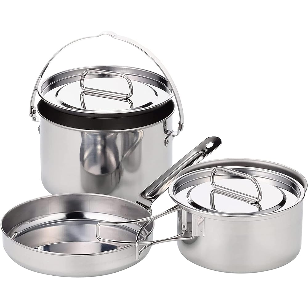 CAPTAIN STAG Cooker Set Stainless Steel Cooker