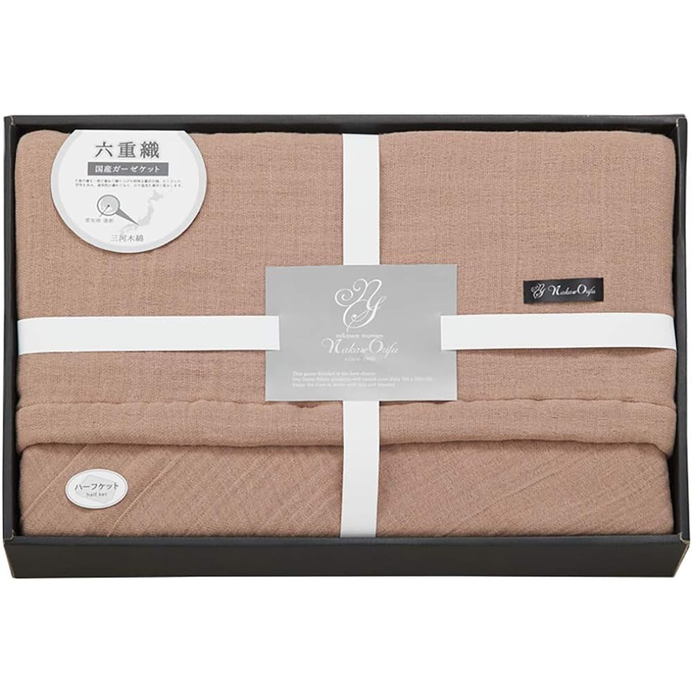 Mikawa Momen Six-ply Weave Gauze Blanket 140 x 190cm Gray Made in Japan