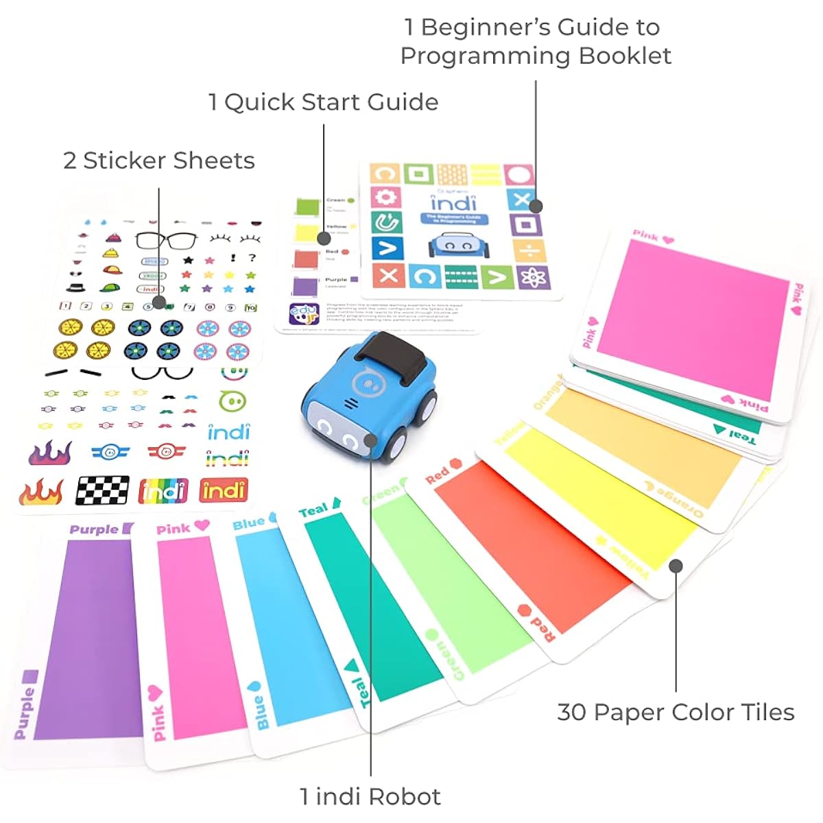 Sphero Indi At-Home Learning Kit, Screenless STEAM Learning Robot for Kids Ages 4+ - Design and Build Custom Mazes - Problem Solve Like an Engineer - Develop Computational Thinking and Learn Coding Concepts