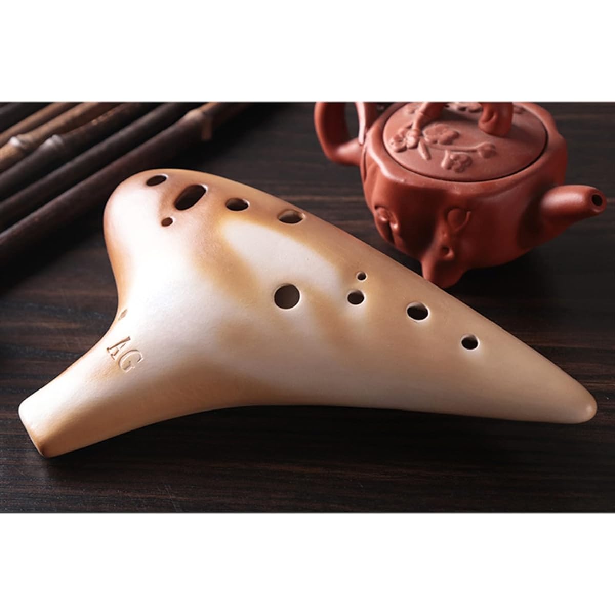 Professional 12 Holes Alto G-tune Ceramic Ocarina Hand Smoked Student Ocarina Musical Instrument Ocarina Instrument