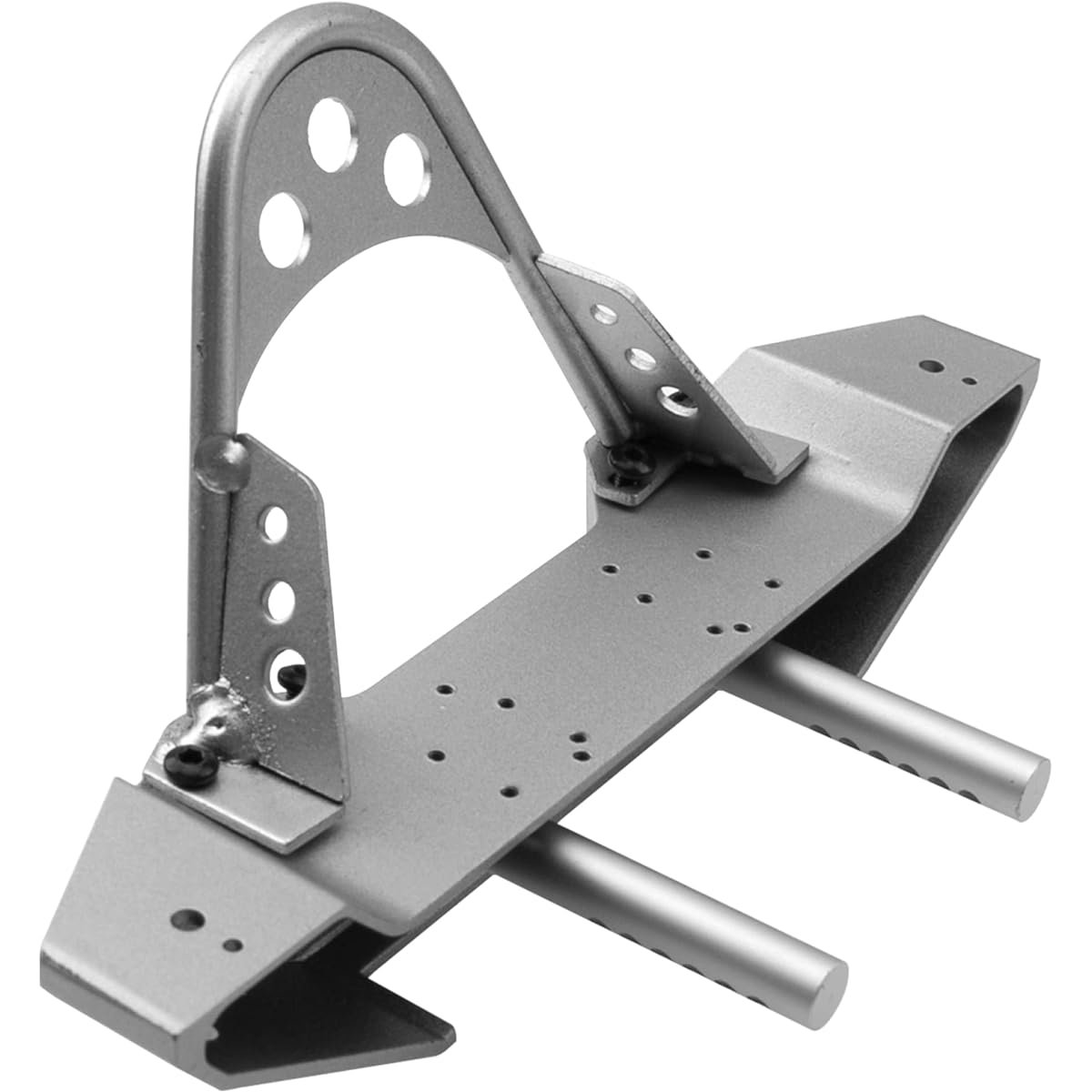 ShareGoo Metal RC Crawler Front Bumper with Tow Hook Compatible with Axial SCX10 Jeep SCX10 II 90046 90047 Traxxas TRX-4 RC4WD D90 Redcat Gen8 1/10 RC Crawler Car (Silver)