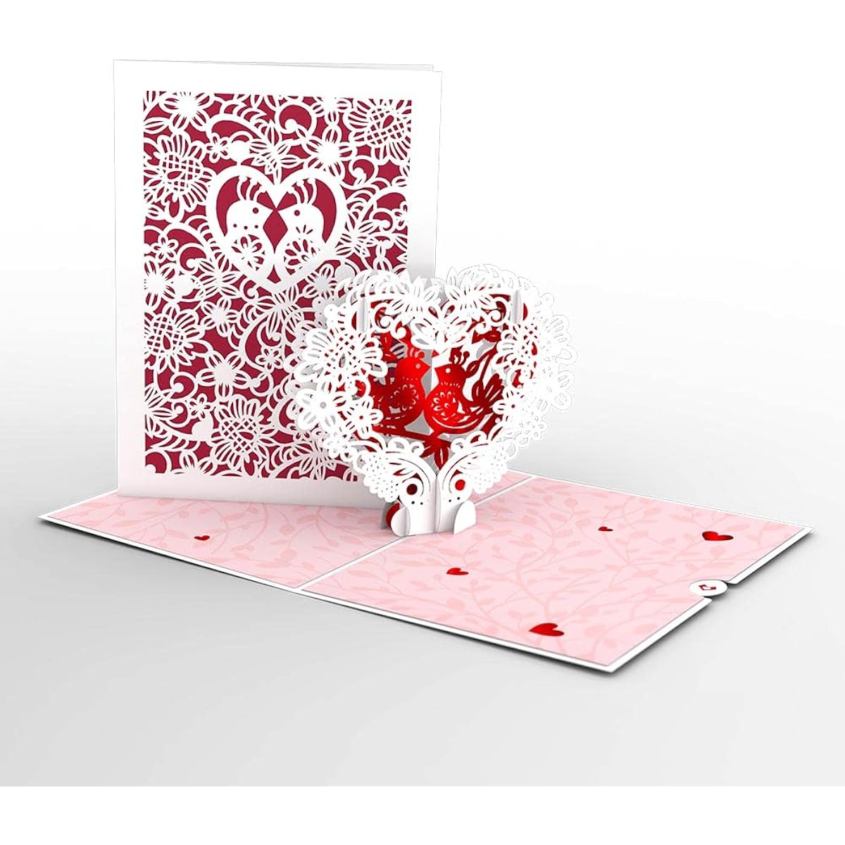Lovepop Valentine's Day Love Birds Pop Up Cards - 5 x 7 Inch Romantic Valentine Cards for Her - 3D Pop Up Greeting Cards for Wife