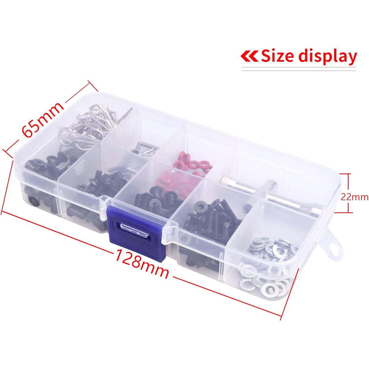 RC Screw Kit 241pcs M3 Hex Screws & Screw Tray Repair Tool Hardware Fastener Set for RC Hobby Universal Accessories for Traxxas Arrma Axial Redcat SCX10 Losi HPI 1/8 1/10 Scale RC Car Crawler