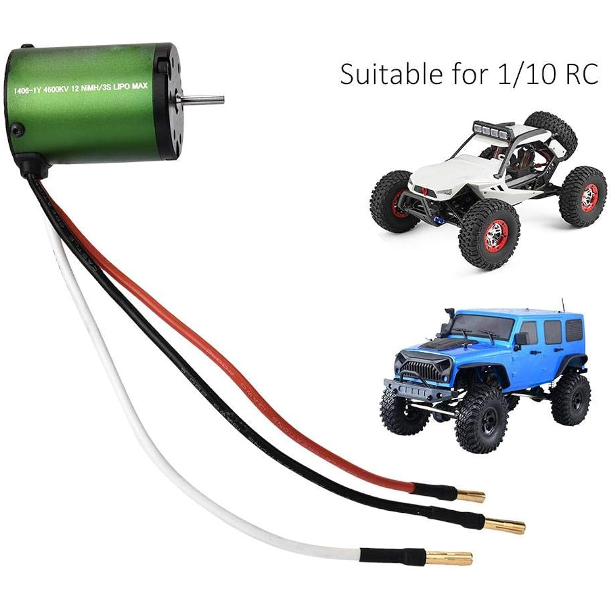 Taidda Brushless Motor Stable and Durable Castle CM36 1406 4600KV Brushless Motor Replacement Parts for 1/10 RC Truck