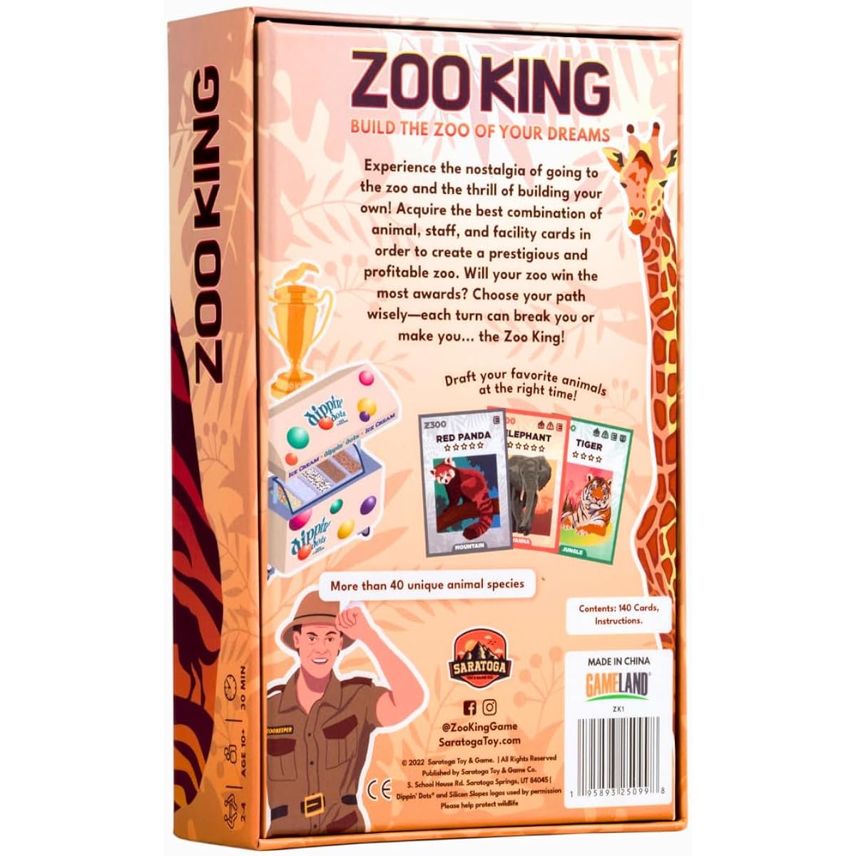 Saratoga Toy Zoo King | Strategic Zoo Building Card Game