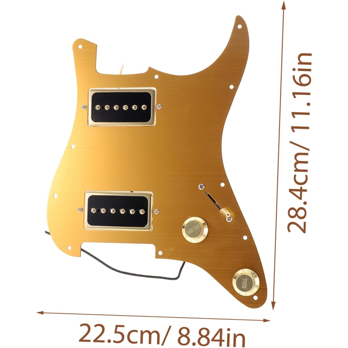 SWOOMEY Guitar Parts Guitar Parts Gold Pickguard Guitar Pickguard Gold Pickup Guitar Pickguard Dual Pickup Guard Plate Wiring Select