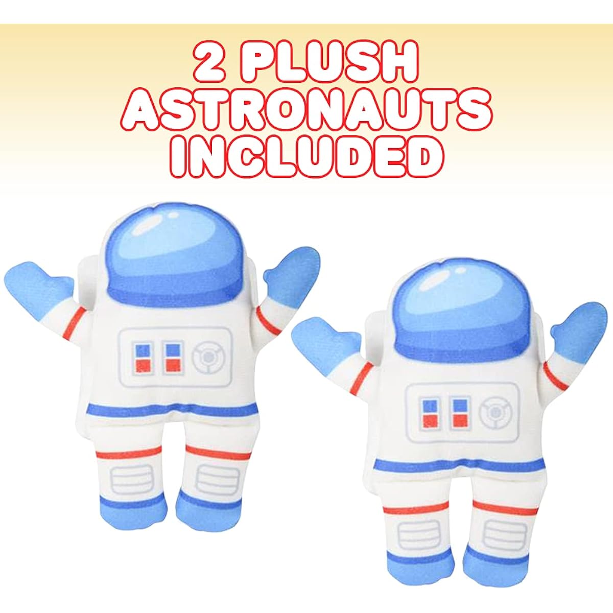 ArtCreativity Astronaut Plush Toys Set of 2 - Soft Cuddly Stuffed Animals for Kids - Astronaut Toys for Space Party Decorations, Cute Nursery Kids Room Decor, Great Gift - 5.5" Tall