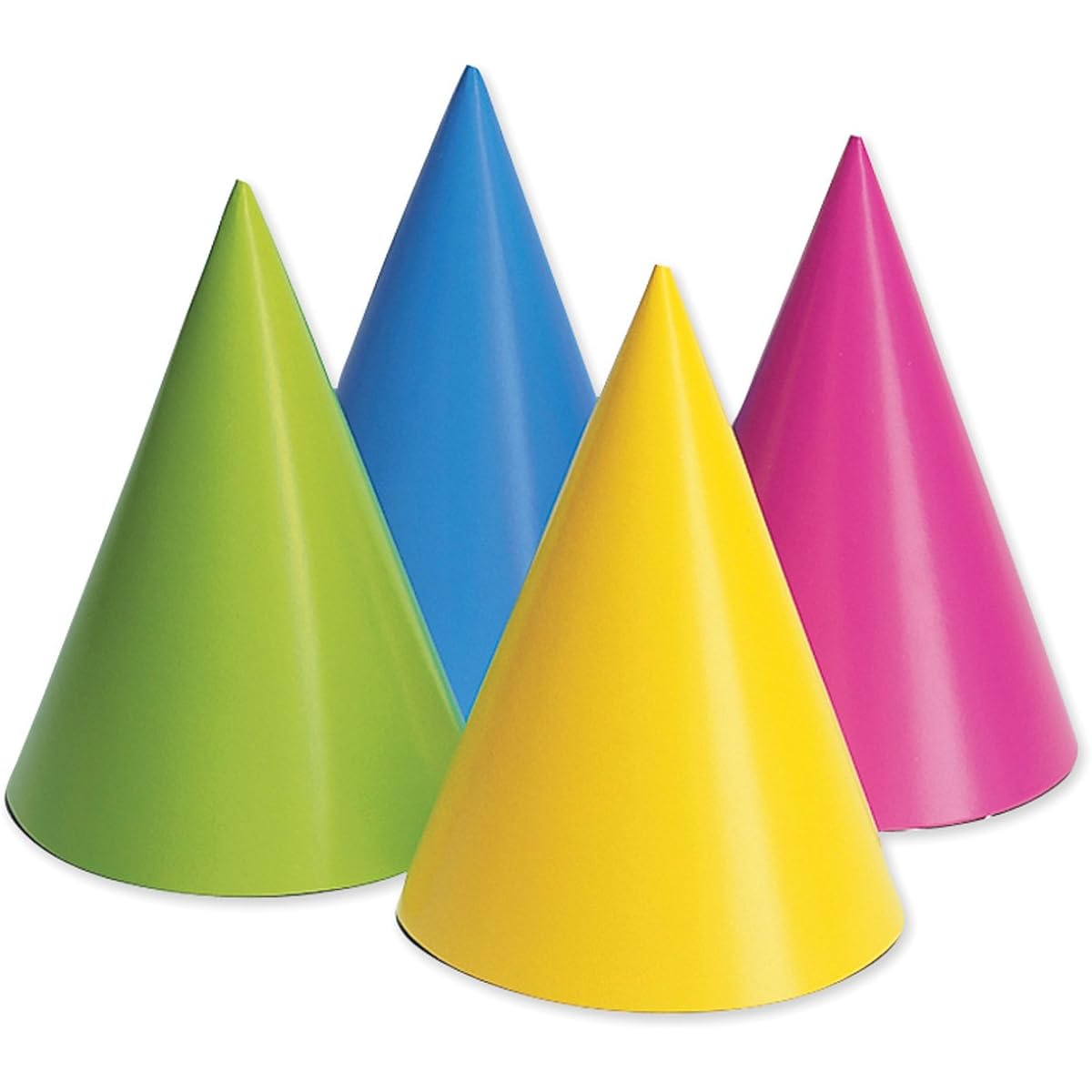 (2) - Creative Converting 20PH-0010 Party Hats, Assorted Neon, 16-Pack