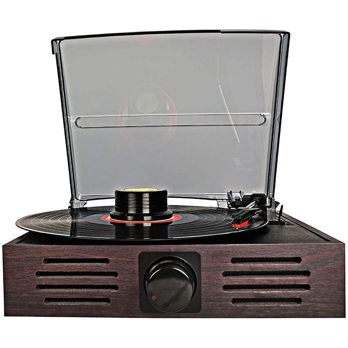 USB Turntable Player Kit Vinyl Record Phone Bluetooth Home Portable Stereo Gramophone Natural Wood FM Radio Recorder