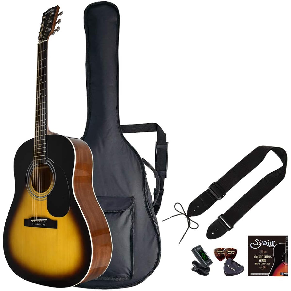 Sepia Crue Sepia Crue Acoustic Guitar Beginner Light Set Round Shoulder Type JG-10/TS Tobacco Sunburst