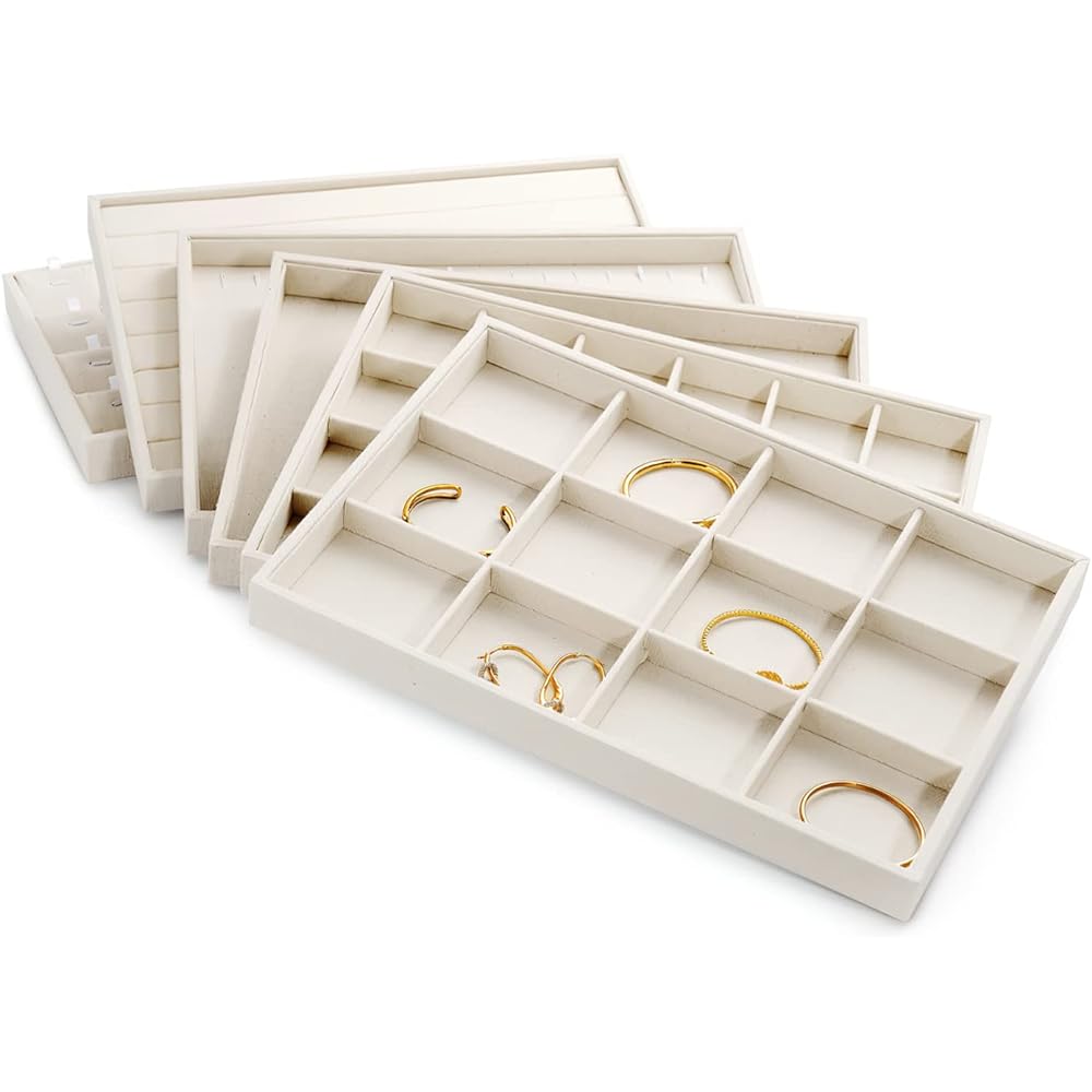 Woodten Necklace Tray Jewelry Tray Necklace Display Tray 24 position necklace tray can not only store necklaces but also display earrings Accessory tray