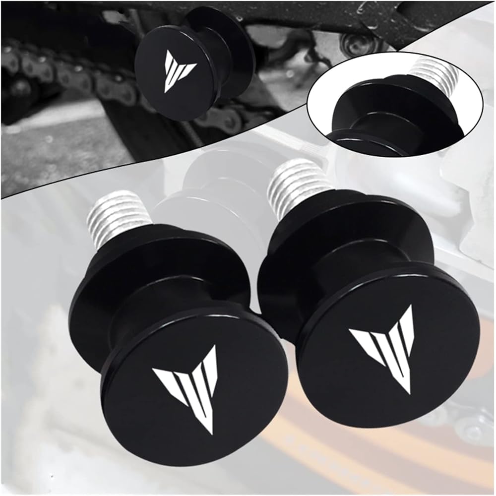 Motorcycle Swing Arm Bobbin Spool Motorcycle Swing Arm Spool Stand Screw Slider For Ya-ma-ha MT-01 MT-10 MT-03 MT-07 FZ-07 MT-09 FZ-09 MT-25 MT-125 (Color: Silver )