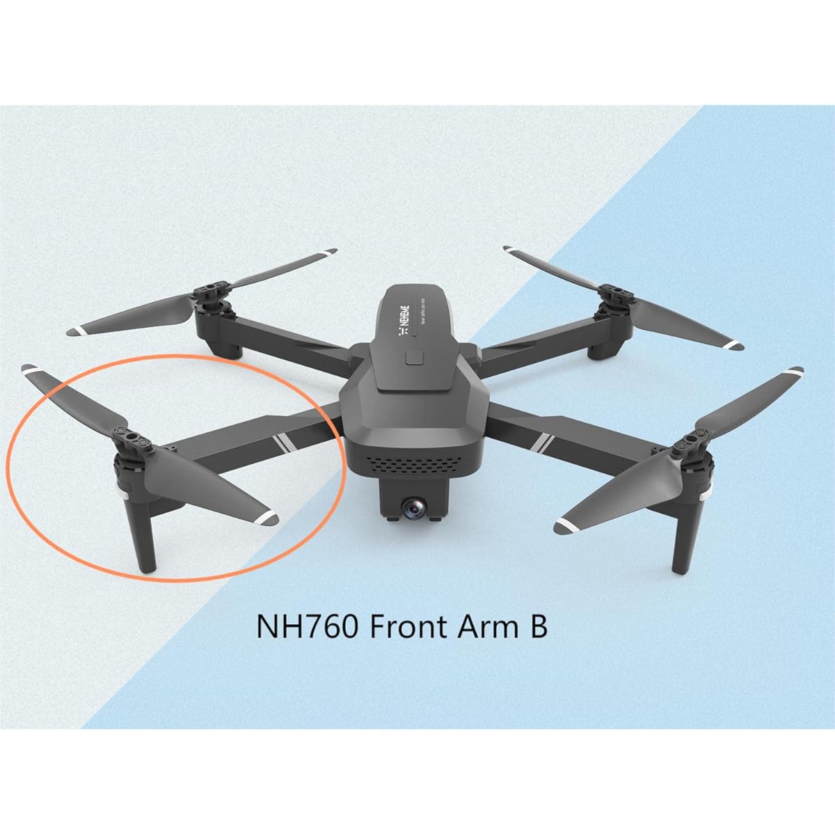NEHEME NH760 Drone Replacement Front Arm with Motor for Propeller B (Propellers Not Included)
