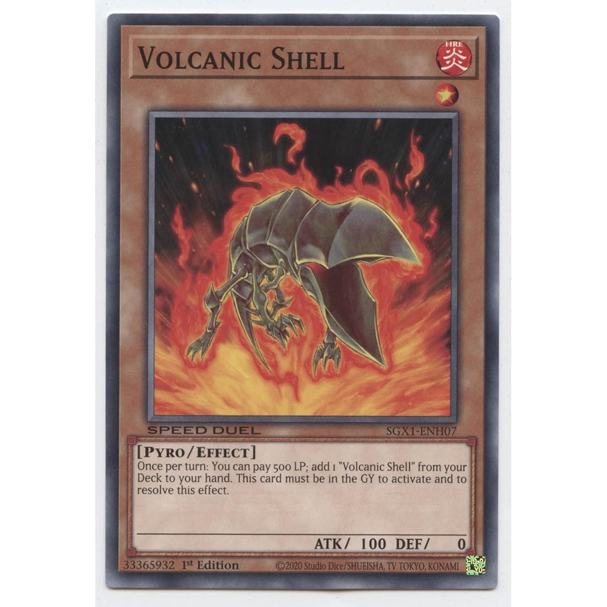 Volcanic Shell - SGX1-ENH07 - Common - 1st Edition.
