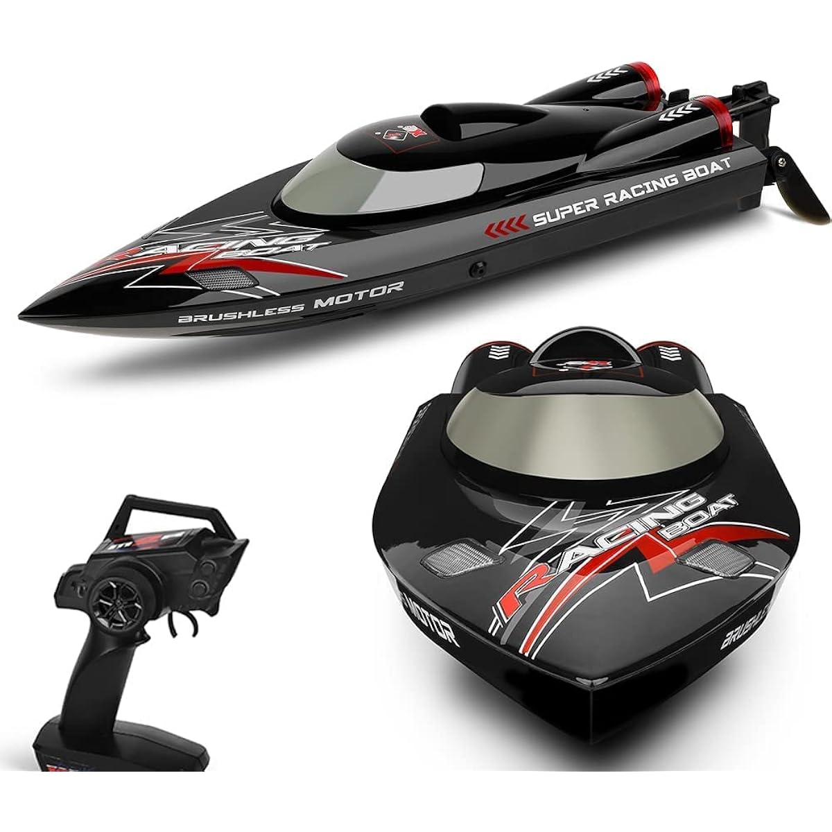 WL916 Brushless Remote Control Speed RC Boat 2.4G 55km/h Motor RC Submarine Underwater with LED Light for Hobby Adults Boys Favourite