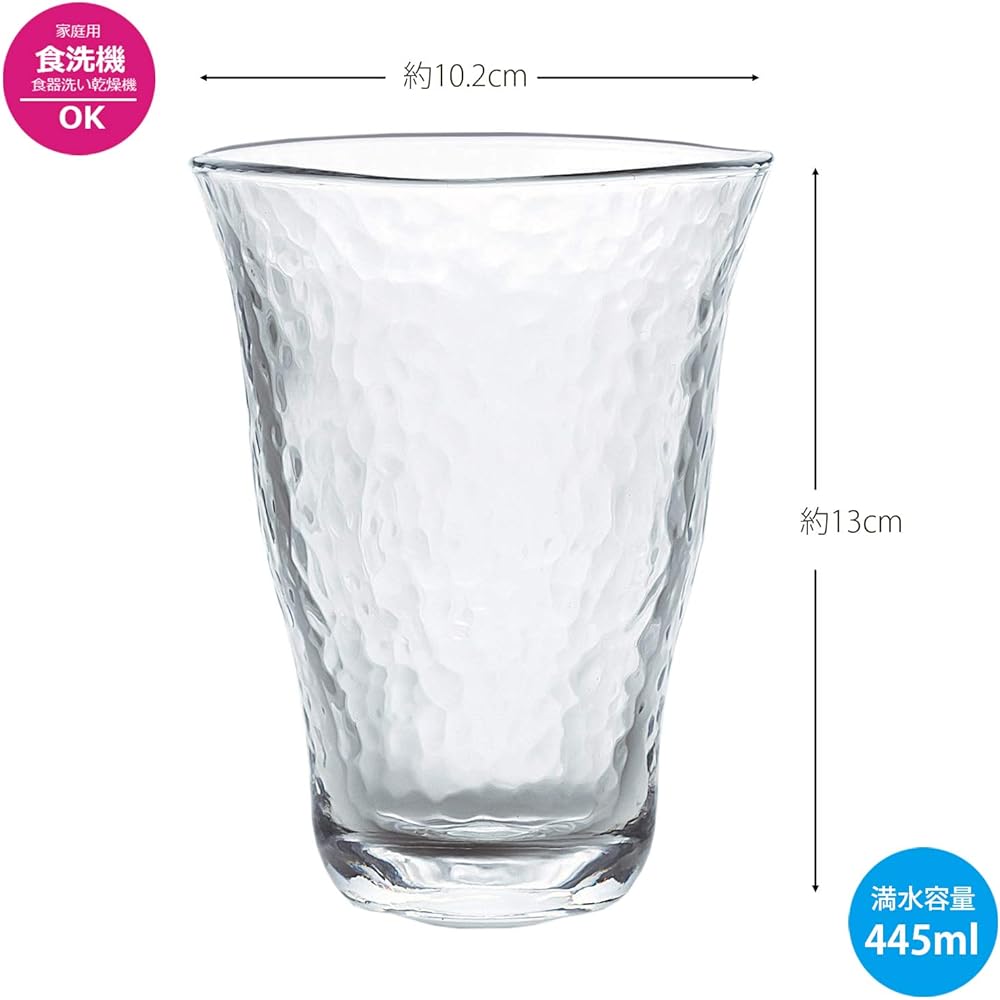 Toyo Sasaki Glass Honkaku Shochu Doraku Tumbler (Sold in Case) Dishwasher Safe Made in Japan Approx. 445ml P-33131-JAN-P 36 pieces