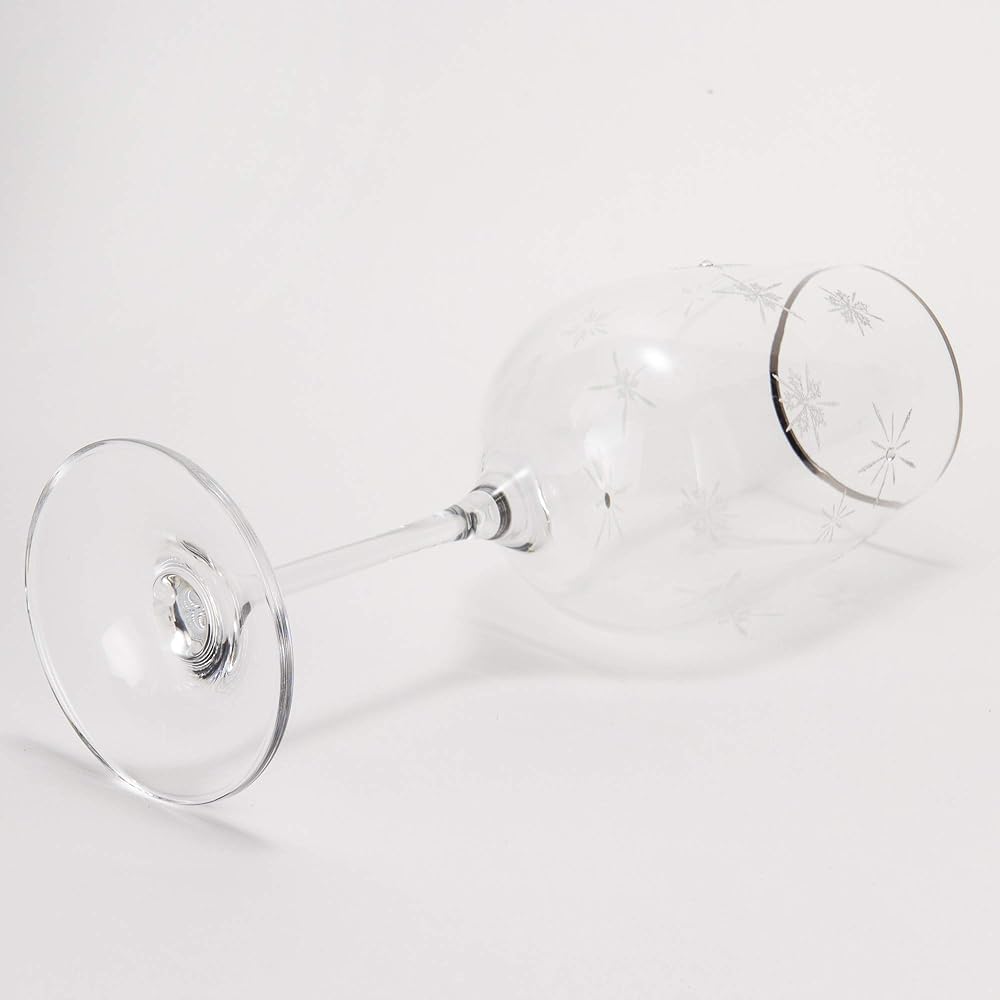 NARUMI Pair Wine Glass Glassworks Snow & Star 340cc Set of 2 GW4065-63393A