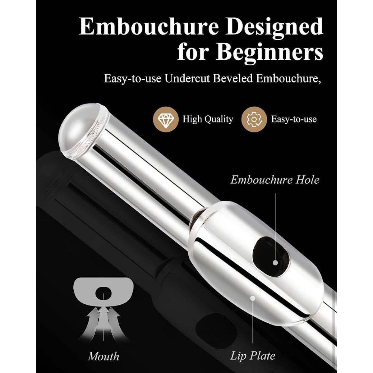 M2058-189-150 Flute Beginner Set Nickel Plated
