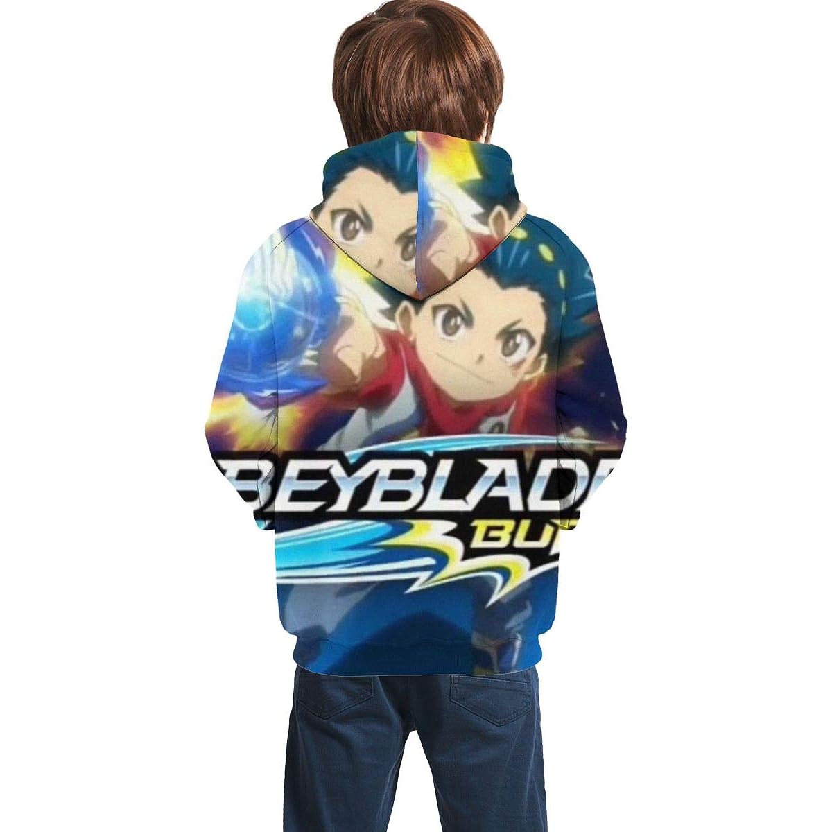 JHBKZS Beyblade Burst-Evo-lution Fashionable Teenager, Boys & Girls, Teen Hooded Sweatshirt, Age 7-20, L(14-16) JHBKZS-01
