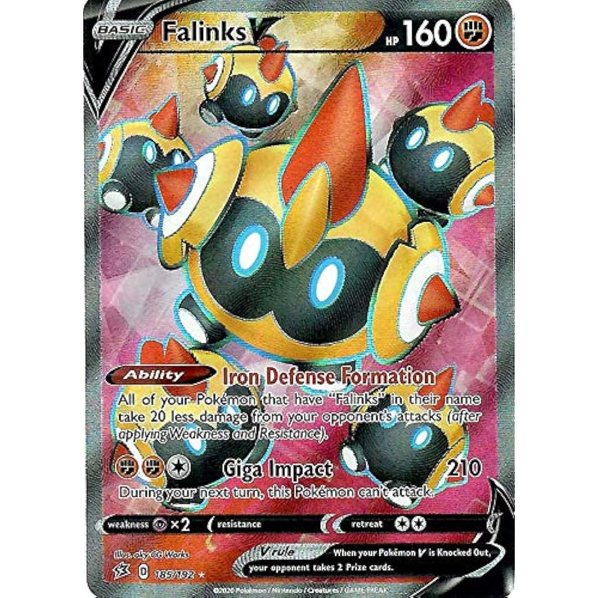 Falinks V 185/192 - Full Art - Ultra Rare - Pokemon Sword and Shield Clash of Rebels