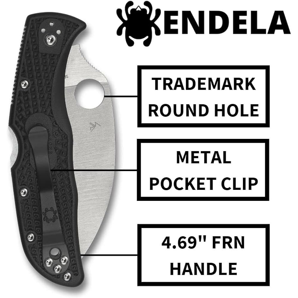 Spyderco Endera Wharncliffe Black Wave Blade C243FSWCBK