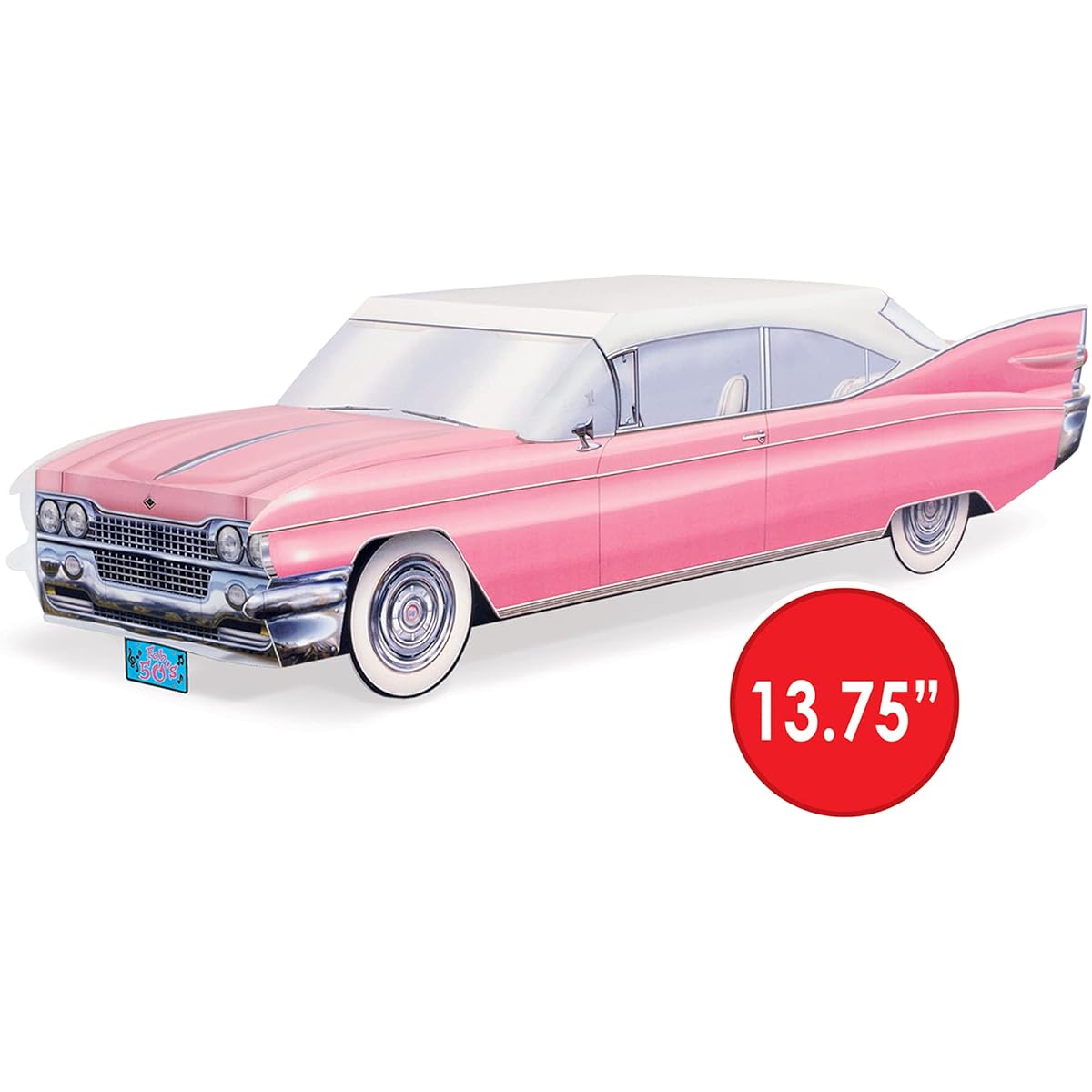 Beistle 50's Cruisin' Feet Car Centerpiece, 13 3/4", Multicolor