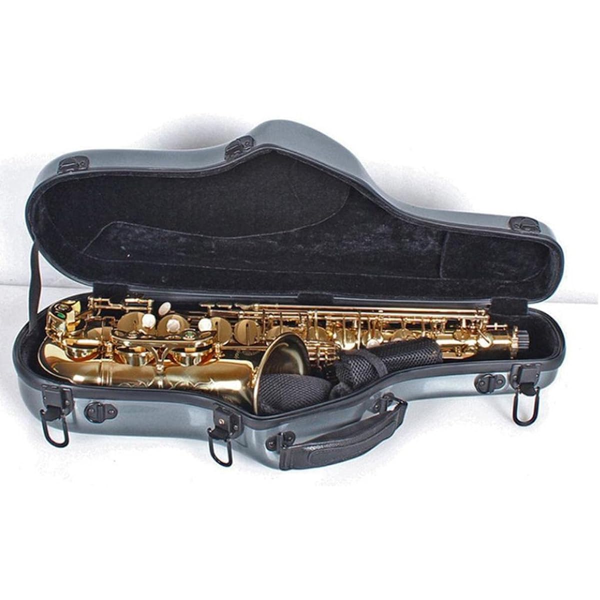 rockible Saxophone Handheld Bag Case Organizer Bag for Alto Sax with Detachable Strap and Carry, 24.41 .45 x 5.51 Inches, Red
