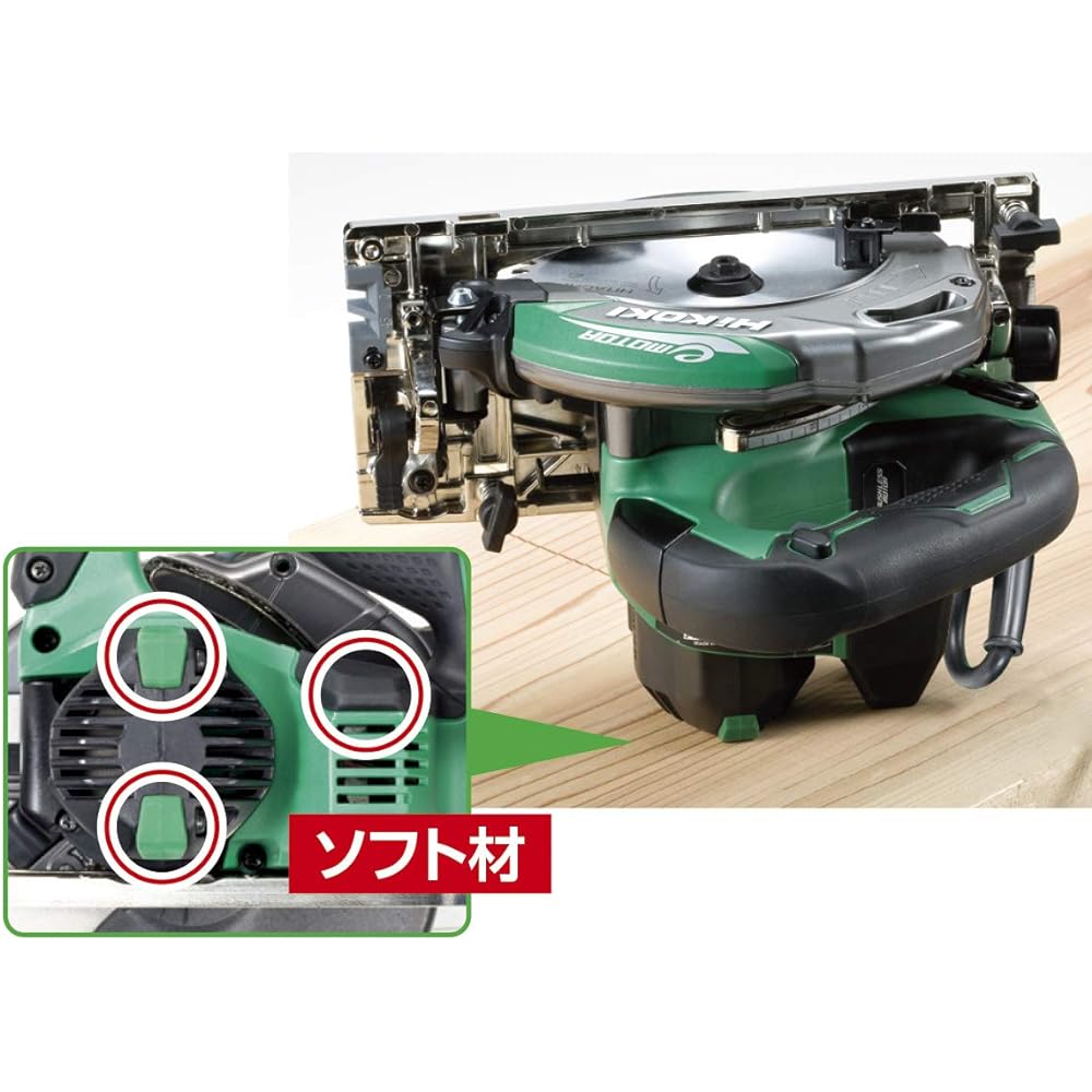 HiKOKI Former Hitachi Koki Deep Cutting Electronic Circular Saw Blade Diameter 165mm 1050W Reverse 5° Bevel Cutting Mechanism Depth of Cut Adjustment Mechanism with LED Light Black C6MEY(SB)