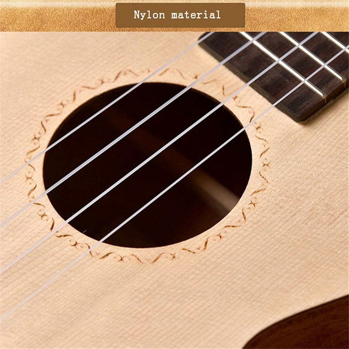Ukulele Small Musical Instrument Concert Ukulele Hawaiian Guitar Ukulele 26 Inch for Kids Beginners Adults (Color: Black, Size: 26inch)