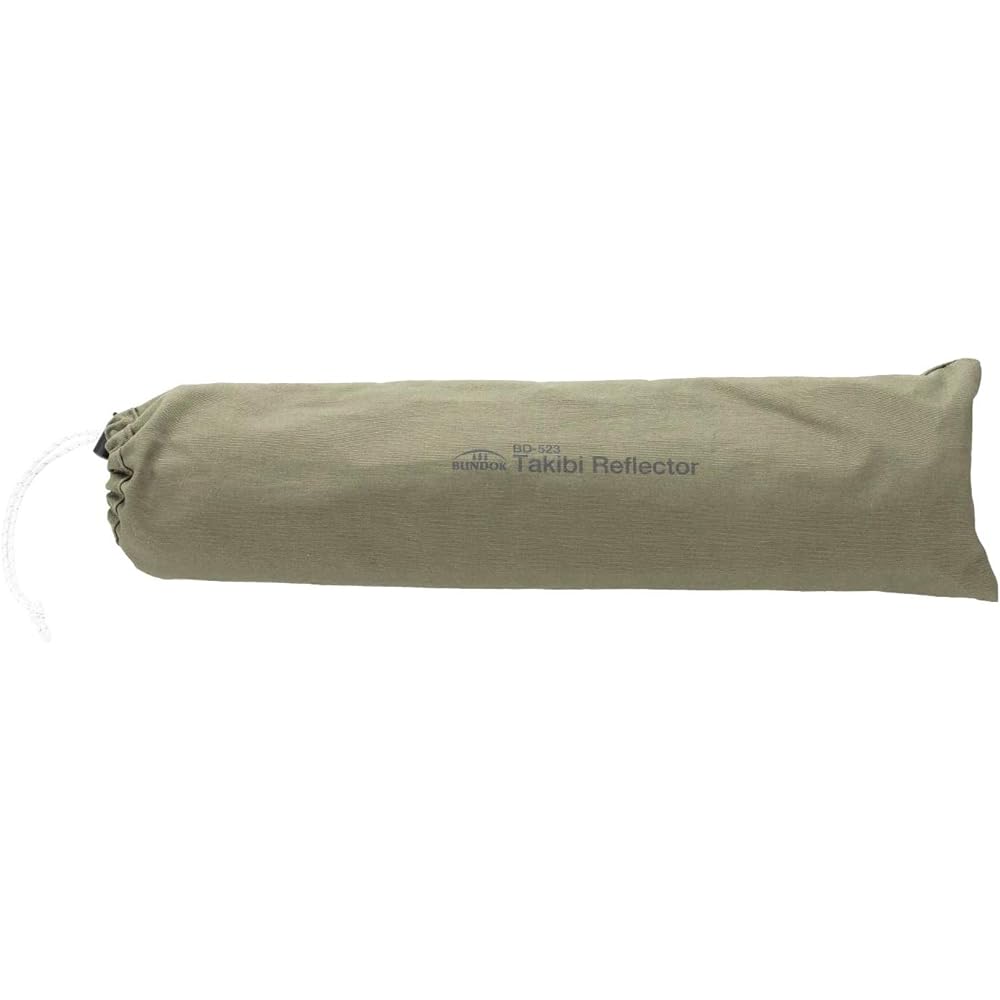 BUNDOK Bonfire Reflector BD-523 Windshield Curtain Type 100% Cotton Lightweight Compact Khaki with Storage Case Regular