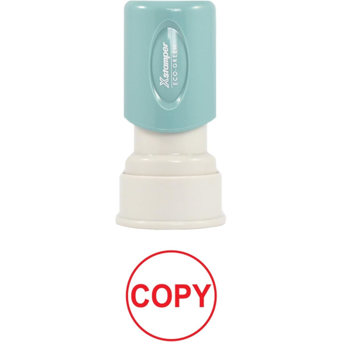 11407 Xstamper COPY in Circle Pre Inked Laser Engraved Rubber Stamp, 5/8 Diameter Impression Size, Red by Xstamper
