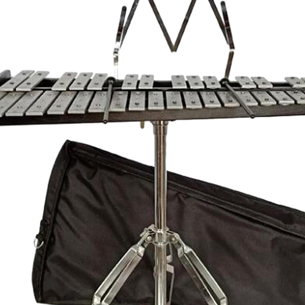 Tachiuwa Professional 37 Notes Metal Xylophone Glockenspiel Portable with Adjustable Stand for Boys Girls Christmas Gift, Music Stand Included