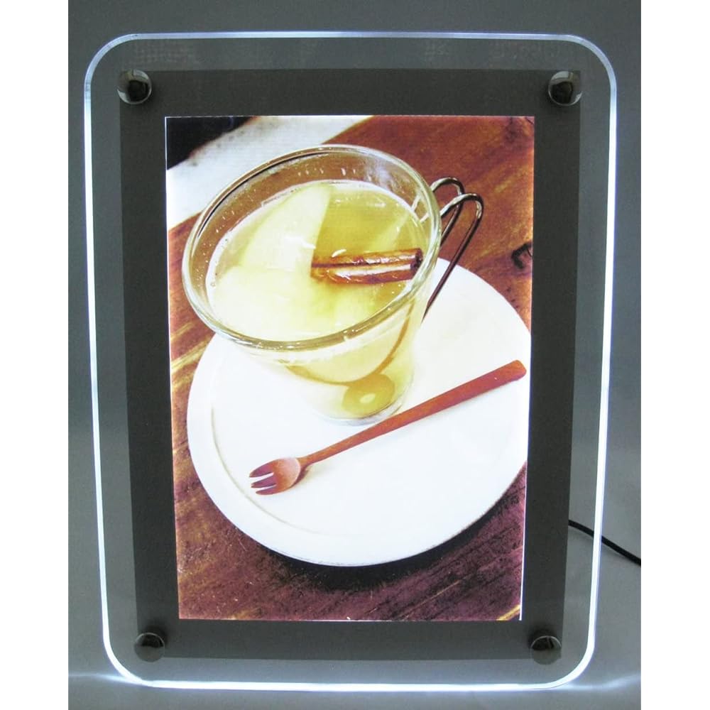 Pascal Plus LED Panel LED Light Panel White Light A4 Rounded Corners Acrylic Frame Freestanding Stand Included